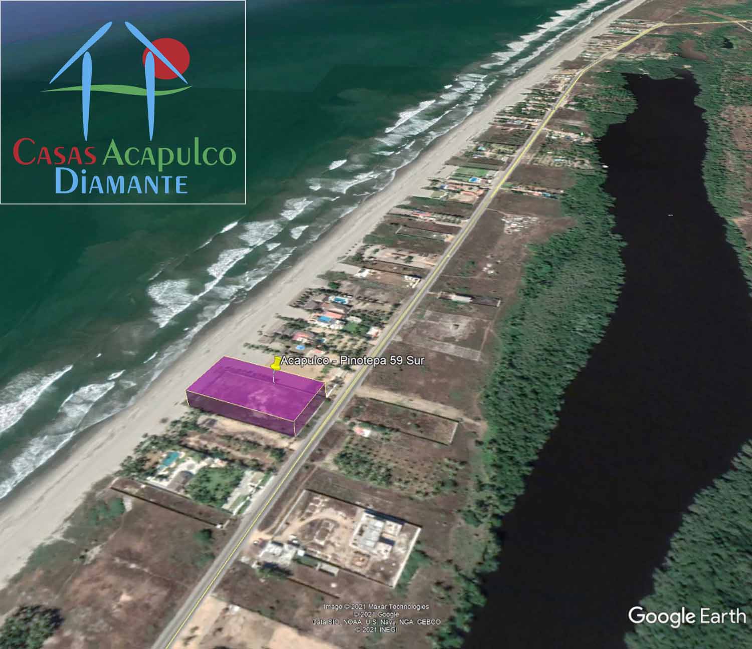 Terreno Barra Vieja Pinotepa 59 Sur - Vista aérea 1